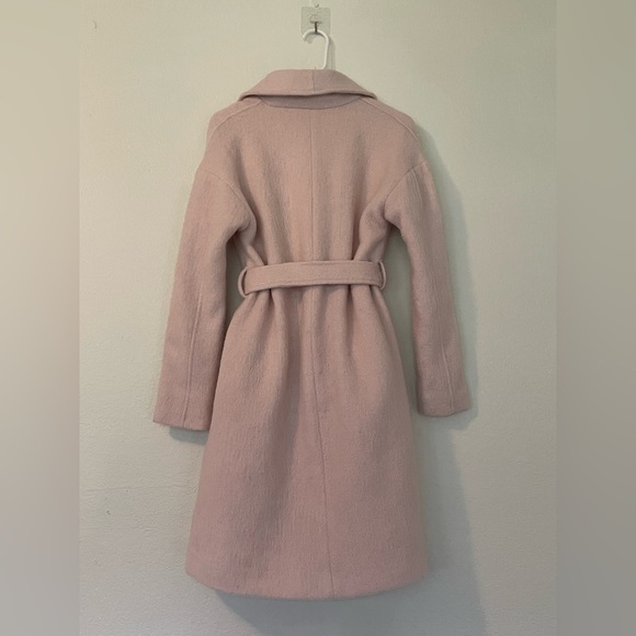 Kimchi Blue wool blend dusty pink wrap coat - Picture 3 of 10